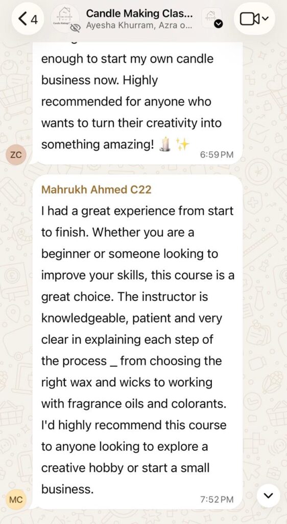 A WhatsApp message from Review 02