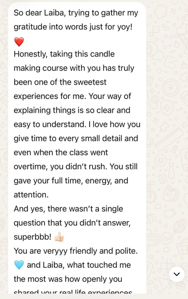 A WhatsApp message from Review 04