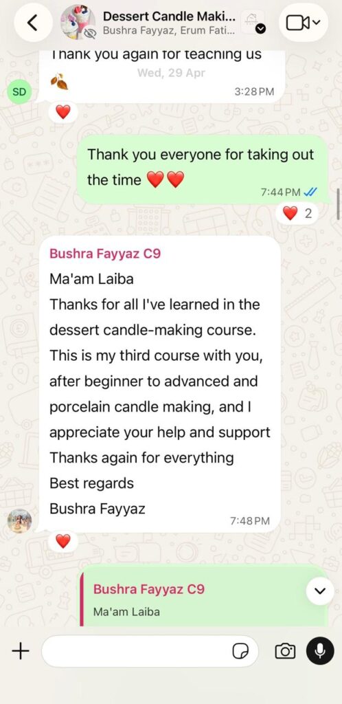 A WhatsApp message from Review 07