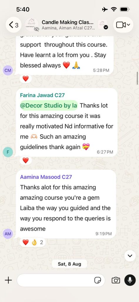 A WhatsApp message from Review 12