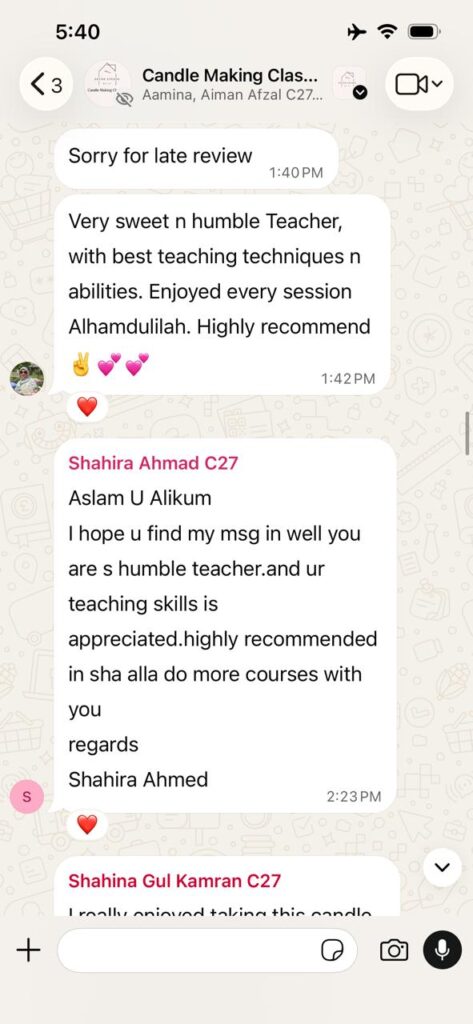 A WhatsApp message from Review 13