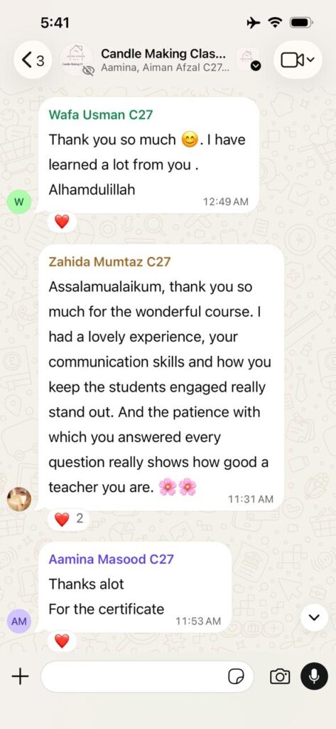 A WhatsApp message from Review 16