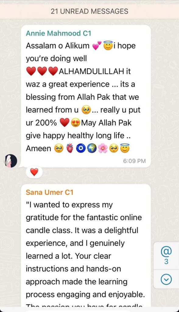 A WhatsApp message from Review 17