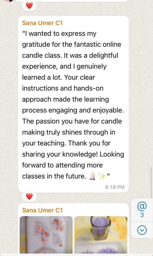 A WhatsApp message from Review 18