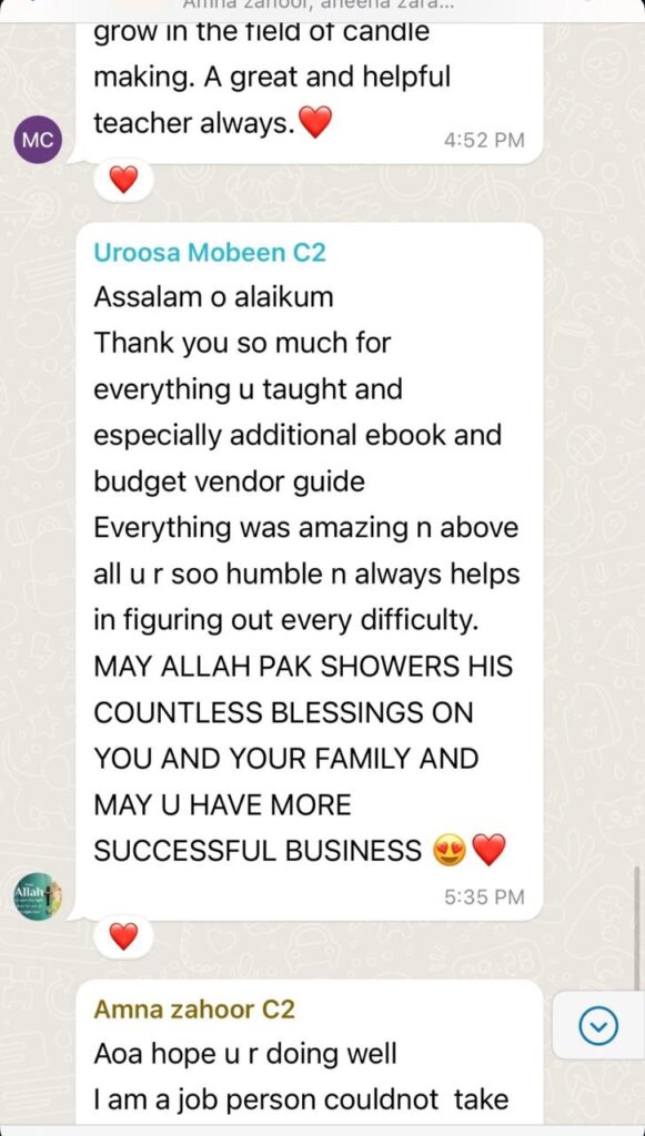 A WhatsApp message from Review 22