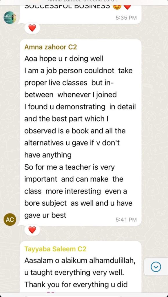 A WhatsApp message from Review 23