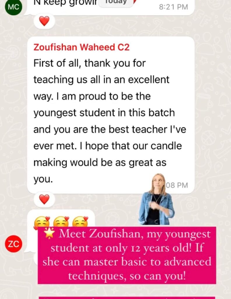 A WhatsApp message from Review 26
