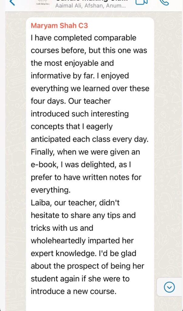 A WhatsApp message from Review 28