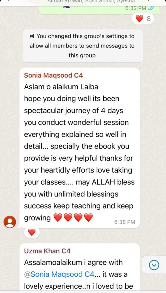 A WhatsApp message from Review 34